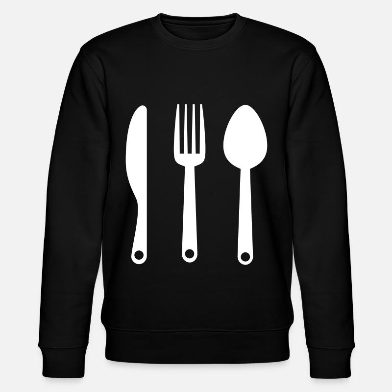 Gabel Besteck - Stanley/Stella Unisex Bio-Sweatshirt CHANGER  - Schwarz