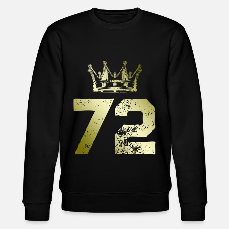 72 Zahl Krone - Stanley/Stella Unisex Bio-Sweatshirt CHANGER  - Schwarz