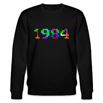 1984 - Stanley/Stella Unisex Bio-Sweatshirt CHANGER  - Schwarz - Vorne - Nik (191cm) & Marisol (170cm)