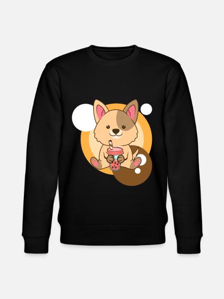 Dog and Bubble Tea - Stanley/Stella CHANGER Unisex Organic Sweatshirt - black