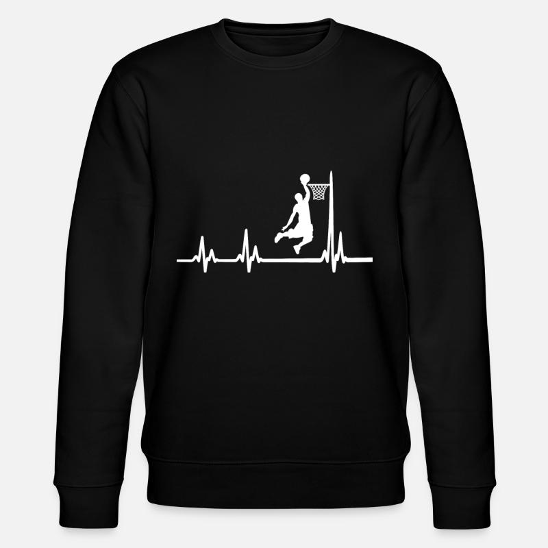 Basketteur Heartbeat Slamdunk BBall - Sweat bio CHANGER Stanley/Stella Unisexe - noir