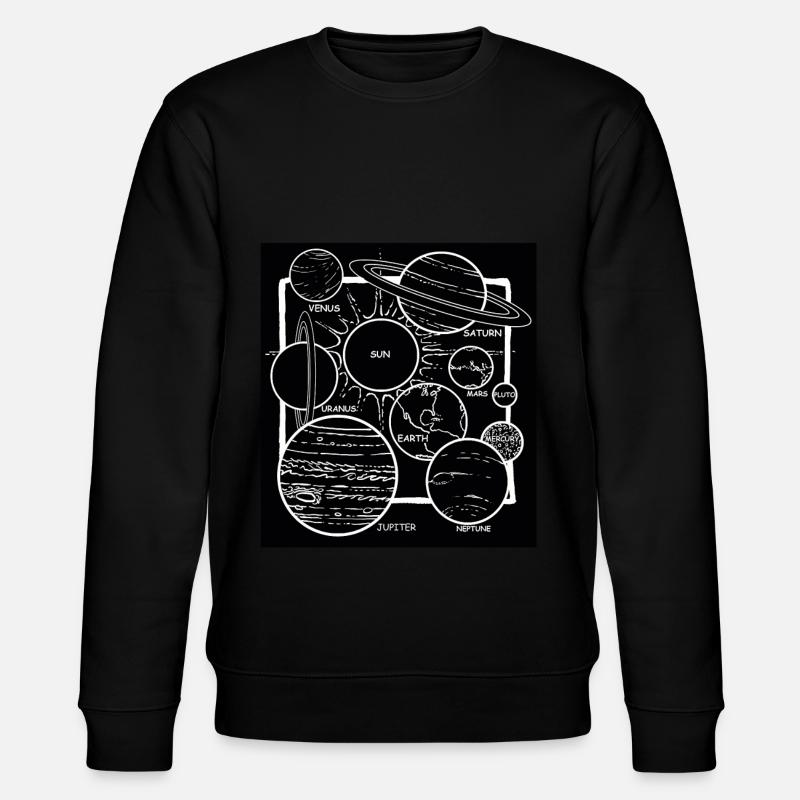 Planeten Sonnensystem Galaxys - Stanley/Stella Unisex Bio-Sweatshirt CHANGER  - Schwarz