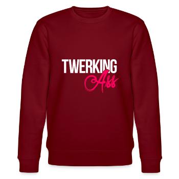 Tanz Tanzen Fitness Bewegung Hobby - Stanley/Stella Unisex Bio-Sweatshirt CHANGER  - Burgunderrot - Vorne - Nik (191cm) & Marisol (170cm)