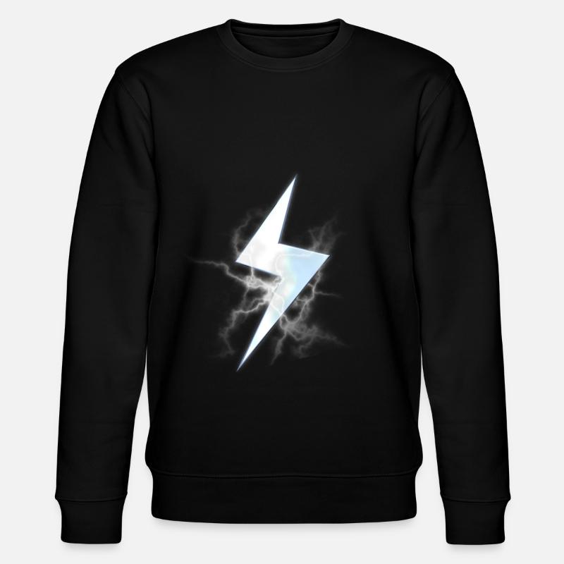 Lightning strike - Stanley/Stella CHANGER Unisex Organic Sweatshirt - black