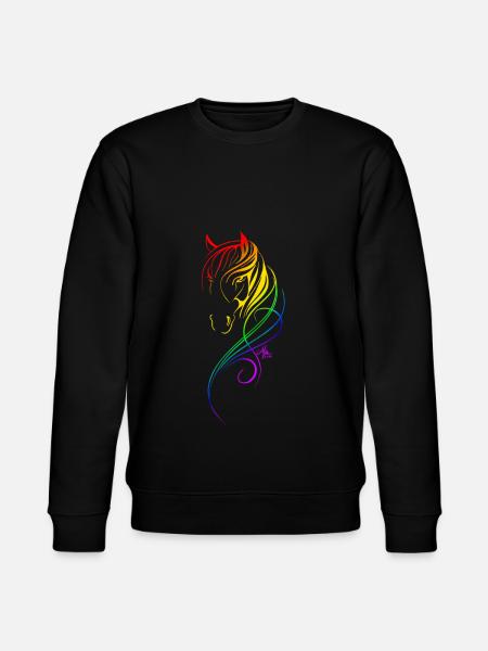 Ein Wundervolles Regenbogen Pferd - Stanley/Stella Unisex Bio-Sweatshirt CHANGER - Schwarz