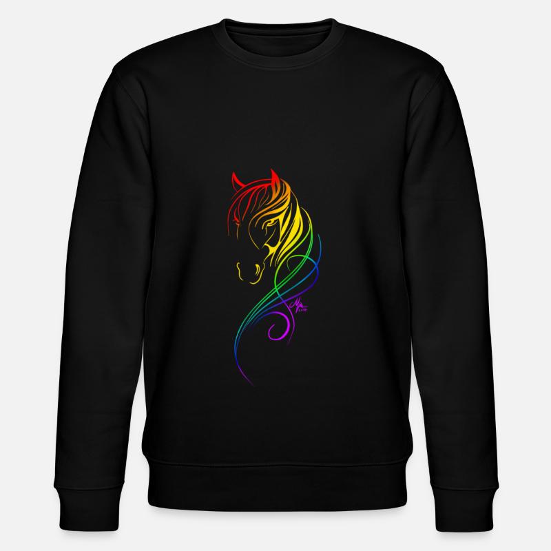 Un cheval arc-en-ciel merveilleux - Sweat bio CHANGER Stanley/Stella Unisexe - noir