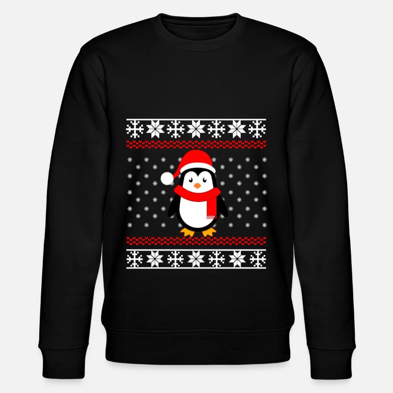 Pingouin de Noël Nicholas cadeau idée cadeau - Sweat bio CHANGER Stanley/Stella Unisexe - noir