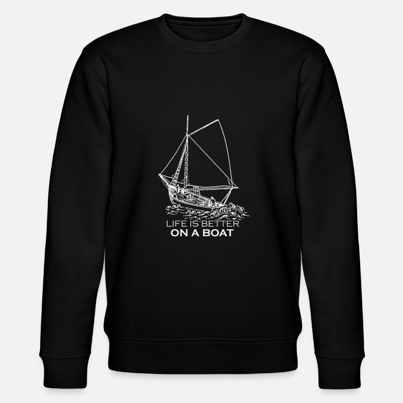 Boat sailing - Stanley/Stella CHANGER Unisex Organic Sweatshirt - black