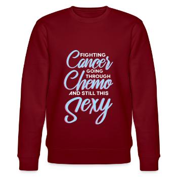 bronntanas um ailse chemo - Stanley/Stella CHANGER Unisex Organic Sweatshirt - burgundy - Front - Nik (191cm) & Marisol (170cm)