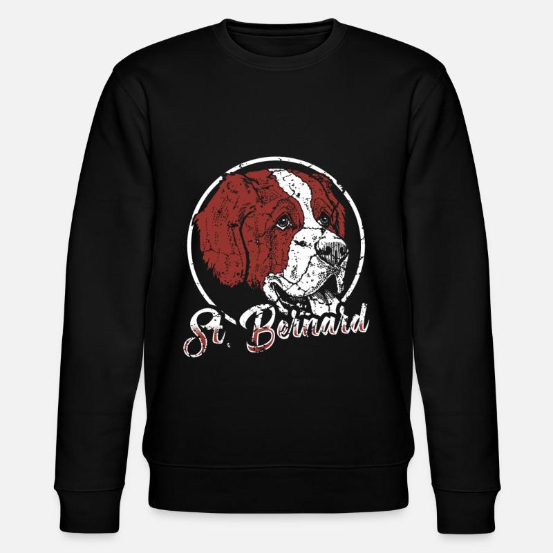 St. Bernard Bernhadiner dog - Stanley/Stella CHANGER Unisex Organic Sweatshirt - black