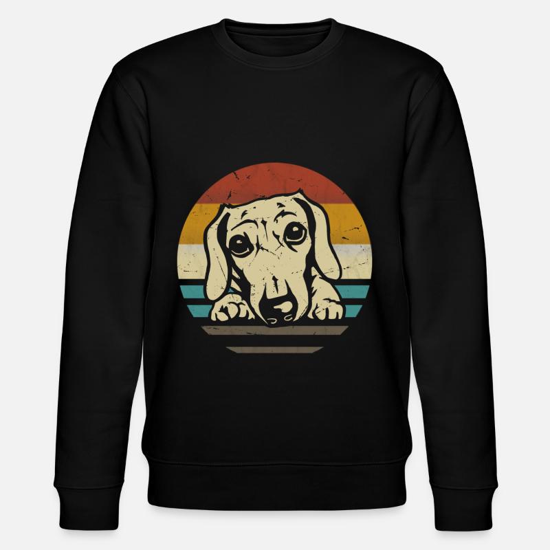 Dackel Welpe Hund - Stanley/Stella Unisex Bio-Sweatshirt CHANGER  - Schwarz