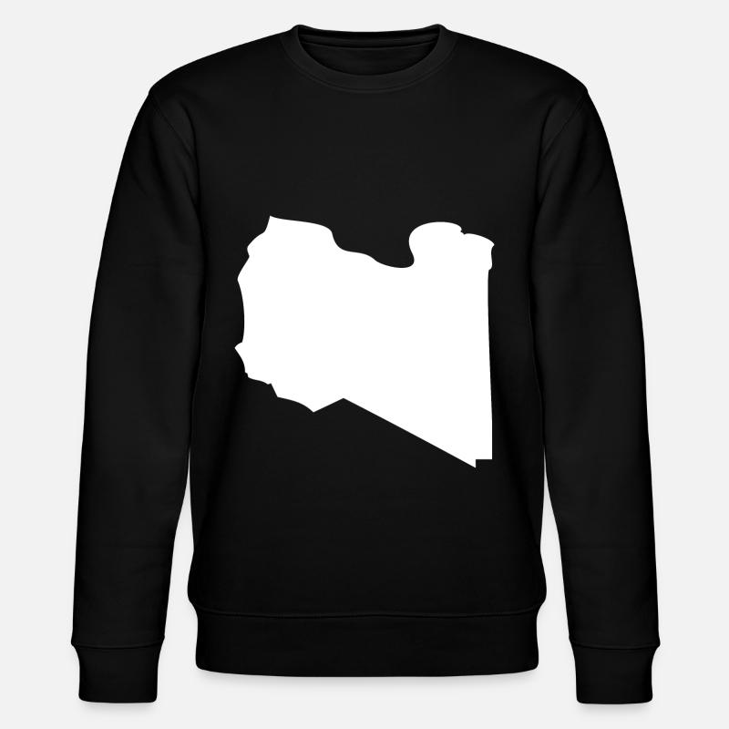 Libya map flag - Stanley/Stella CHANGER Unisex Organic Sweatshirt - black