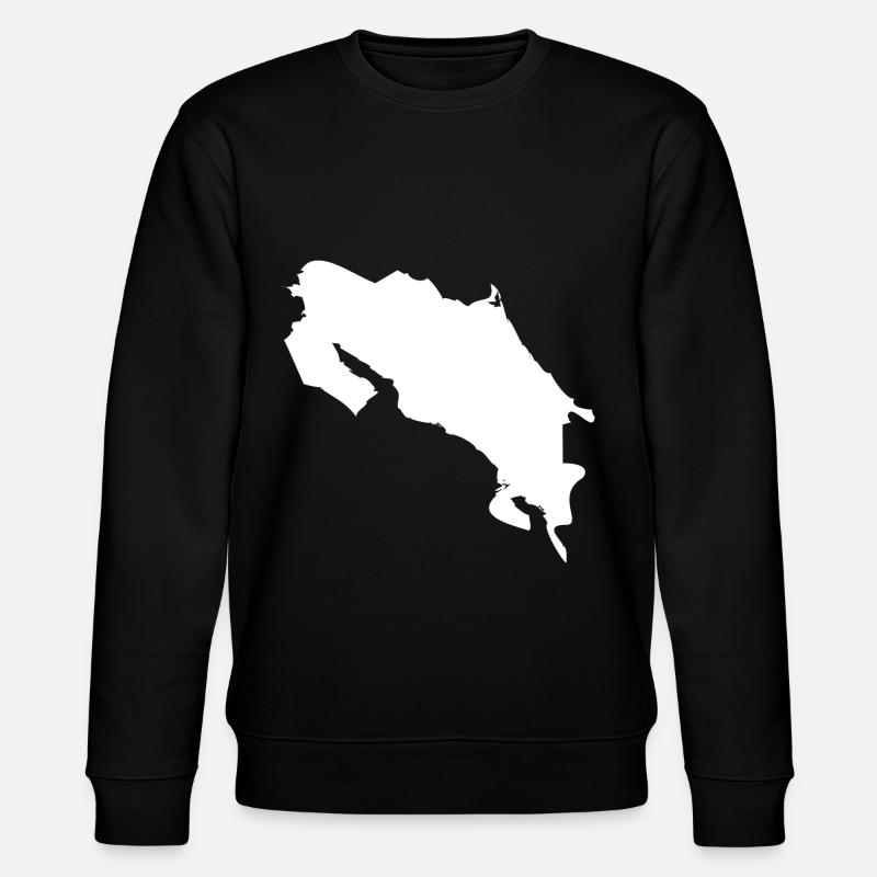 Costa Rica map flag - Stanley/Stella CHANGER Unisex Organic Sweatshirt - black