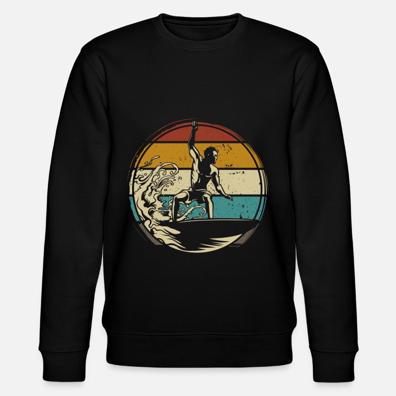 Surfeur rétro - Sweat bio CHANGER Stanley/Stella Unisexe - noir
