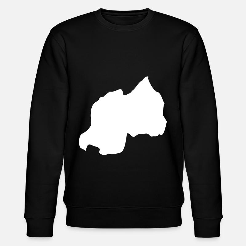 Rwanda map flag - Stanley/Stella CHANGER Unisex Organic Sweatshirt - black