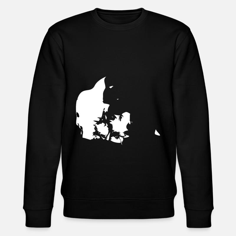 Denmark map flag - Stanley/Stella CHANGER Unisex Organic Sweatshirt - black