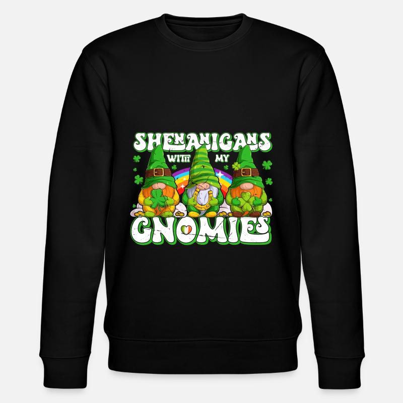 Saint-Patrick Elfes irlandais Gnome - Sweat bio CHANGER Stanley/Stella Unisexe - noir
