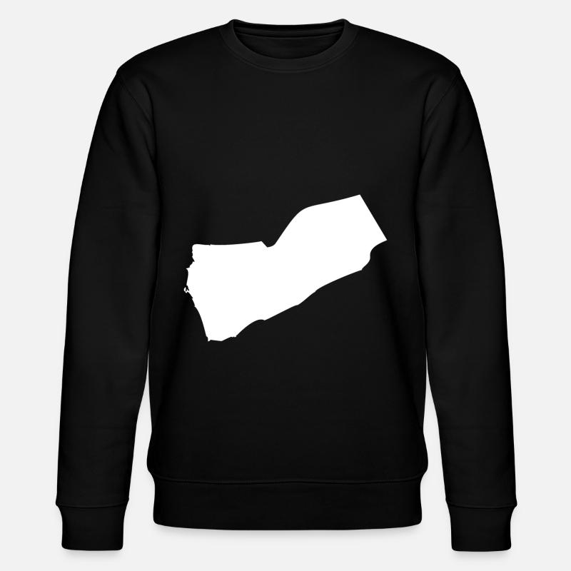 Yemen Map Flag - Stanley/Stella CHANGER Unisex Organic Sweatshirt - black