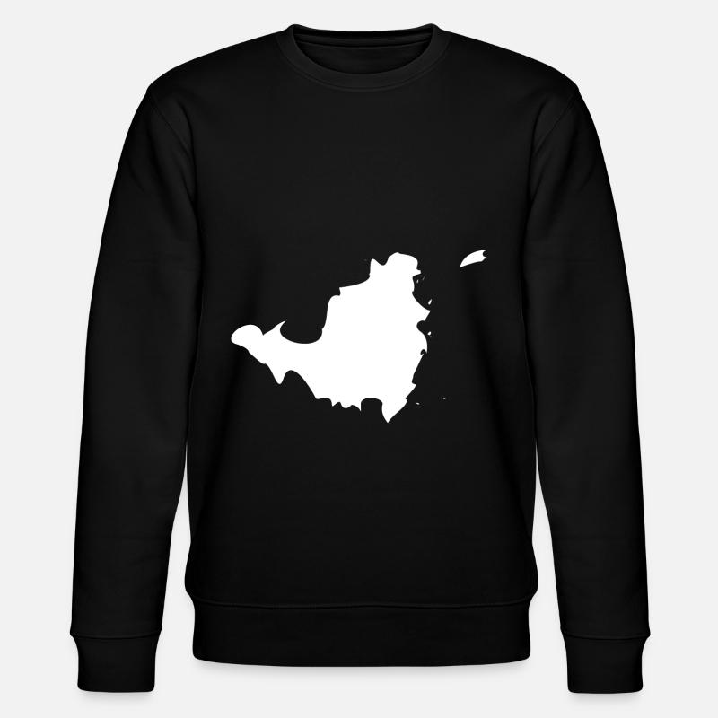 Drapeau de carte Saint-Martin - Sweat bio CHANGER Stanley/Stella Unisexe - noir