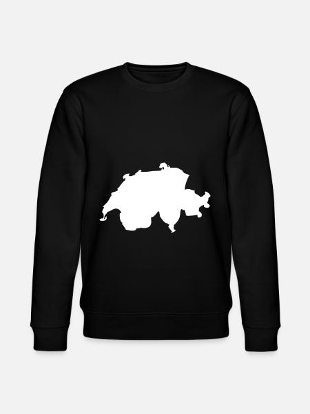 Switzerland map flag - Stanley/Stella CHANGER Unisex Organic Sweatshirt - black