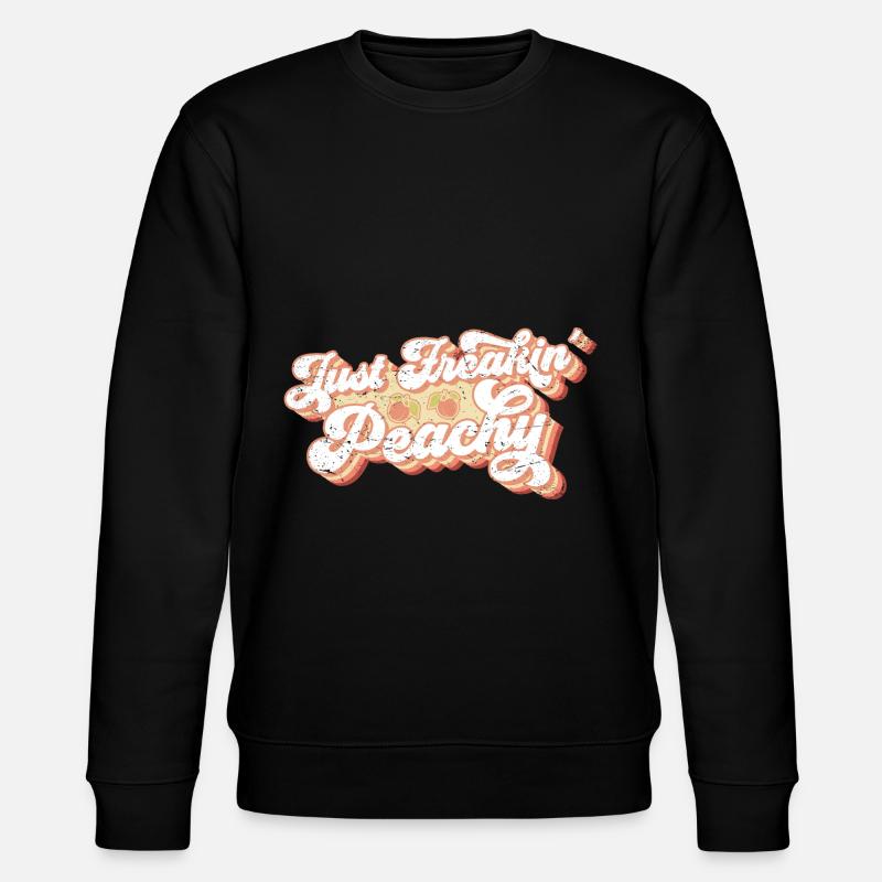 juste pêche - peach fruit dicton - Sweat bio CHANGER Stanley/Stella Unisexe - noir