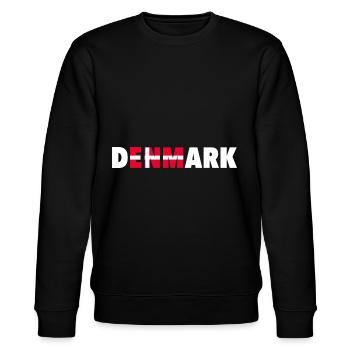 Dänemark Flagge Rømø Fanø Bornholm - Stanley/Stella Unisex Bio-Sweatshirt CHANGER  - Schwarz - Vorne - Nik (191cm) & Marisol (170cm)