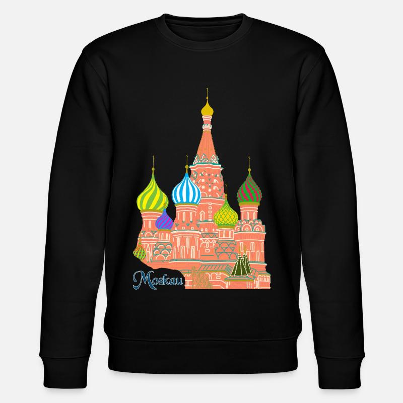 Moskau Basilius Kathedrale - Stanley/Stella Unisex Bio-Sweatshirt CHANGER  - Schwarz