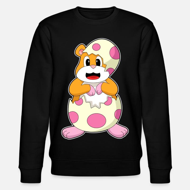 Hamster Eggshell - Stanley/Stella CHANGER Unisex Organic Sweatshirt - black