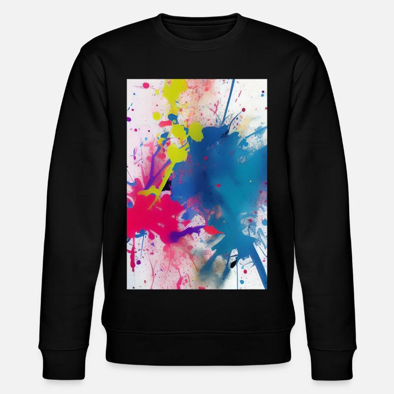 Farbkleckse. Malerei - Stanley/Stella Unisex Bio-Sweatshirt CHANGER  - Schwarz