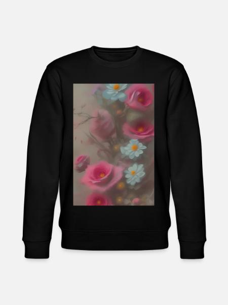 Flower Art - Stanley/Stella CHANGER Unisex Organic Sweatshirt - black