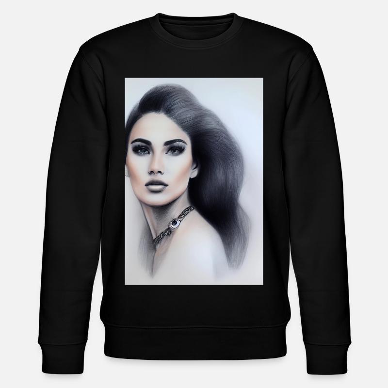 Woman with jewelry - Stanley/Stella CHANGER Unisex Organic Sweatshirt - black