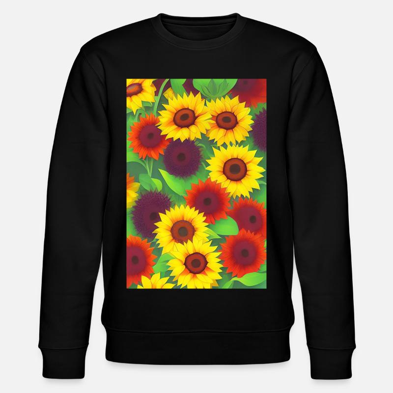 Sonnenblumen - Stanley/Stella Unisex Bio-Sweatshirt CHANGER  - Schwarz