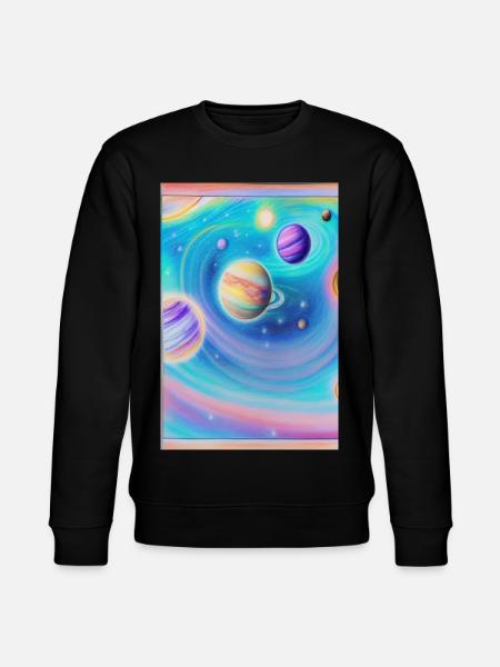 Space and planets - Stanley/Stella CHANGER Unisex Organic Sweatshirt - black
