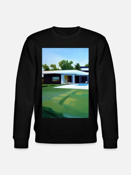 White villa with pool - Stanley/Stella CHANGER Unisex Organic Sweatshirt - black