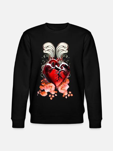 Wonderful heart made of glass. - Stanley/Stella CHANGER Unisex Organic Sweatshirt - black