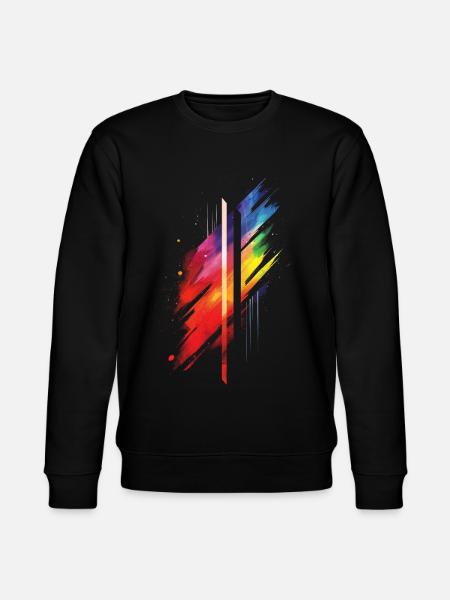 Subtile og cool dryppende stolthed flag regnbue design - Stanley/Stella økologisk unisex-sweatshirt CHANGER  - sort