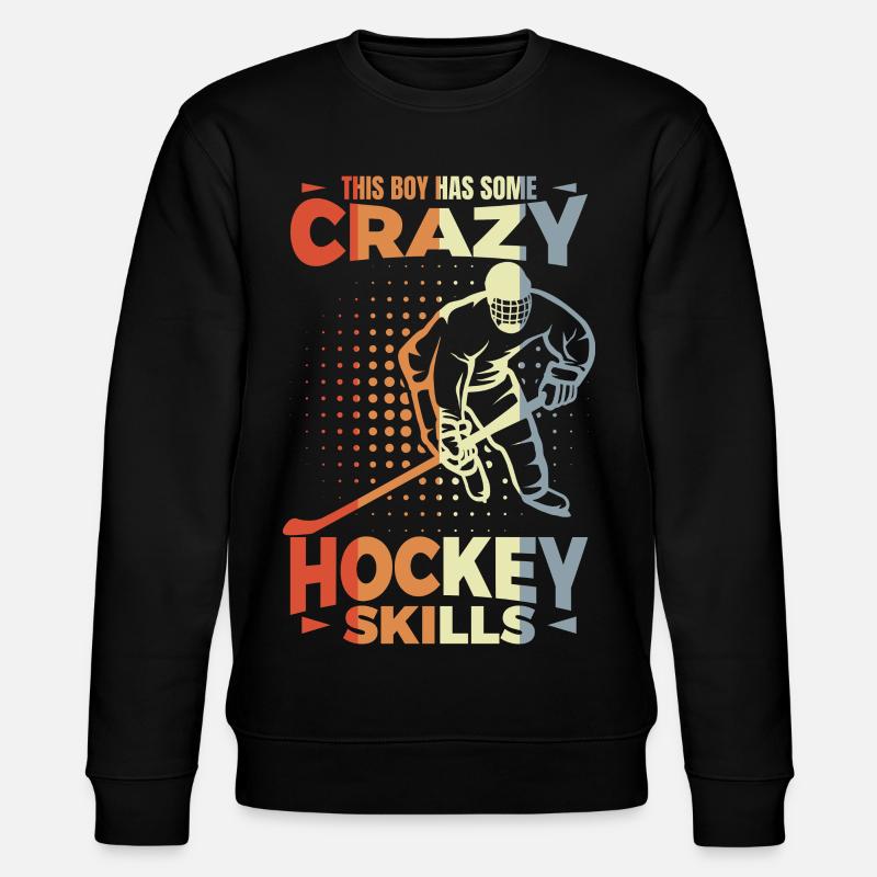 Kleiner Eishockeyspieler - Stanley/Stella Unisex Bio-Sweatshirt CHANGER  - Schwarz