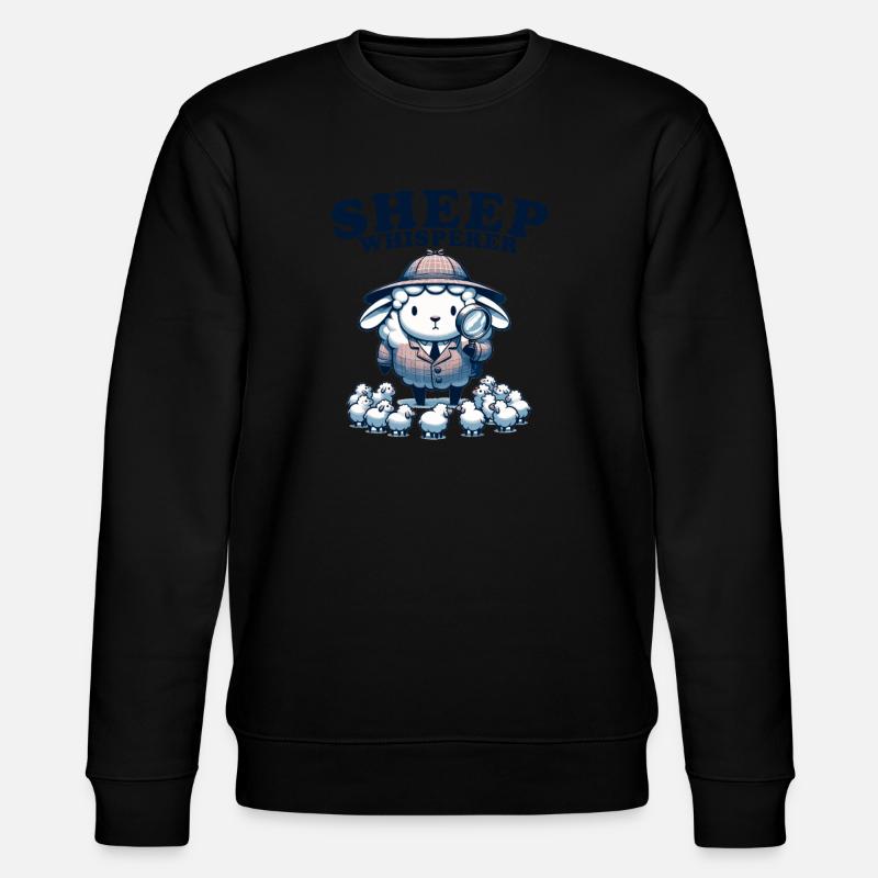 Sheep Whisperer Sheep - Stanley/Stella CHANGER Unisex Organic Sweatshirt - black