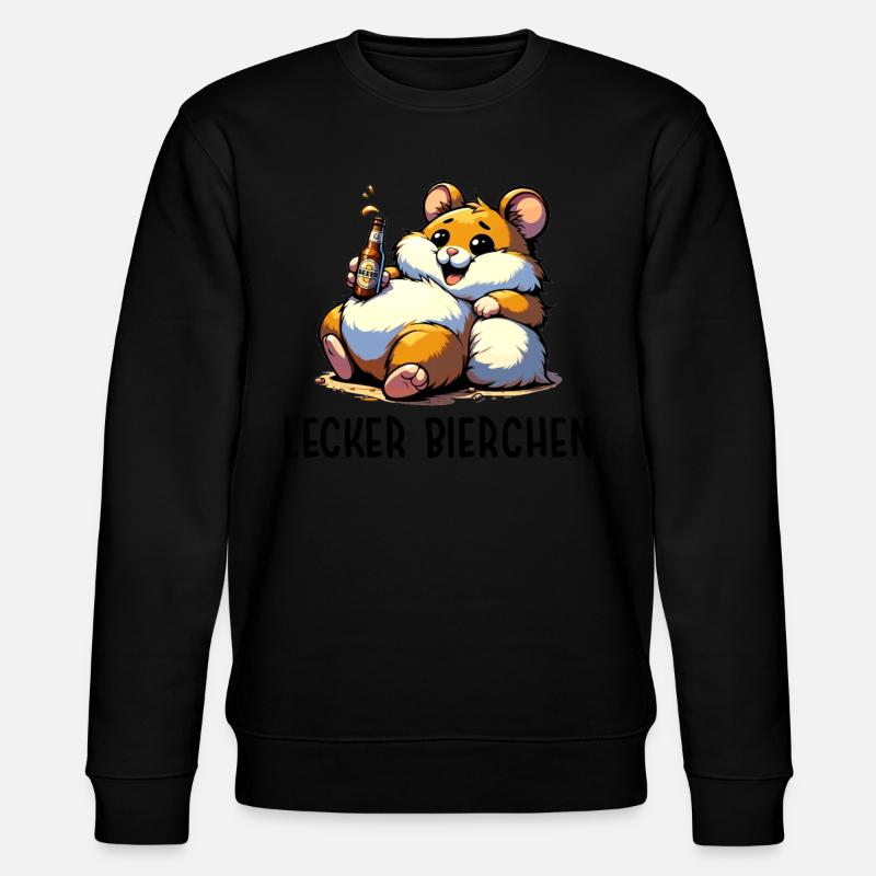 DÉLICIEUSE BIÈRE Hamster triste Meme - Sweat bio CHANGER Stanley/Stella Unisexe - noir