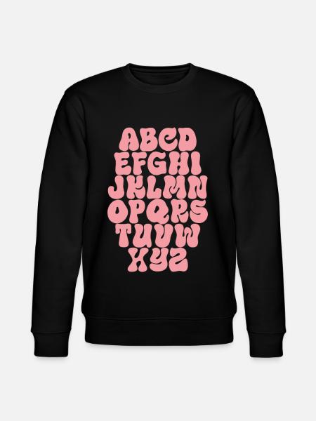 Buchstaben ABC Alphabet - Stanley/Stella Unisex Bio-Sweatshirt CHANGER - Schwarz