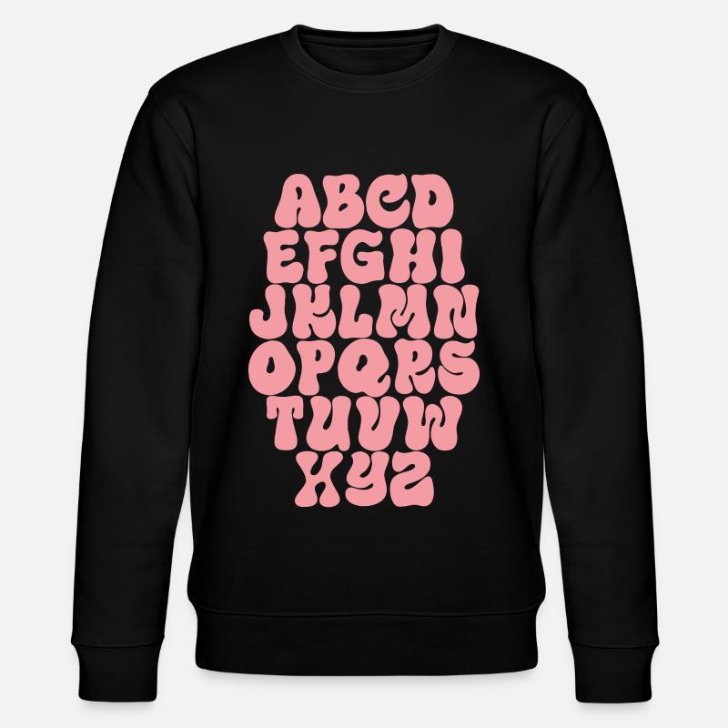 Buchstaben ABC Alphabet - Stanley/Stella Unisex Bio-Sweatshirt CHANGER  - Schwarz