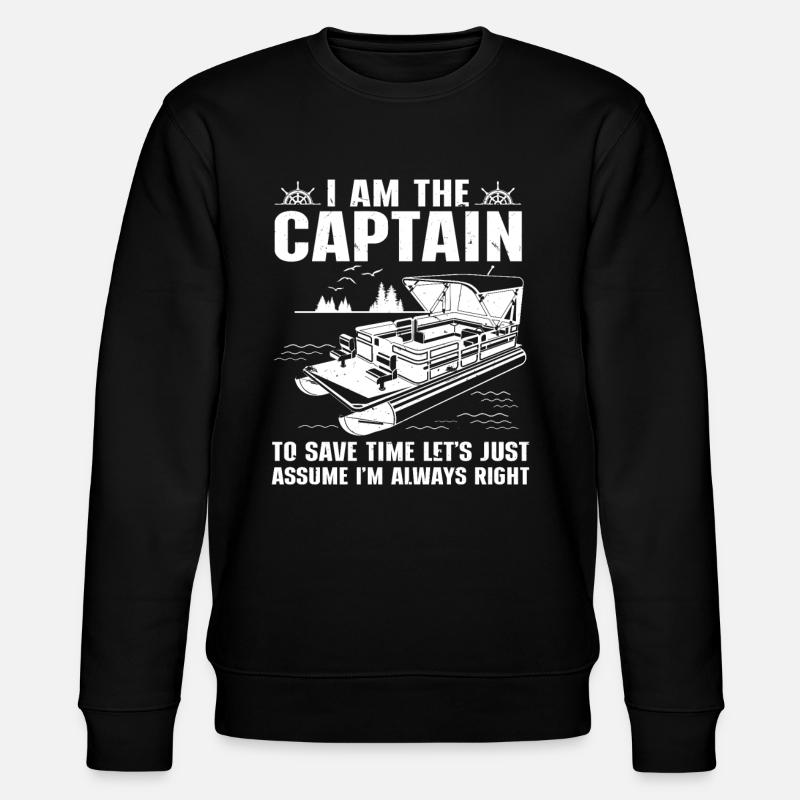 Pontoon Boat Pontoon Captain - Stanley/Stella CHANGER Unisex Organic Sweatshirt - black
