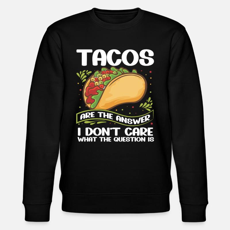 Lustiges Taco - Stanley/Stella Unisex Bio-Sweatshirt CHANGER  - Schwarz