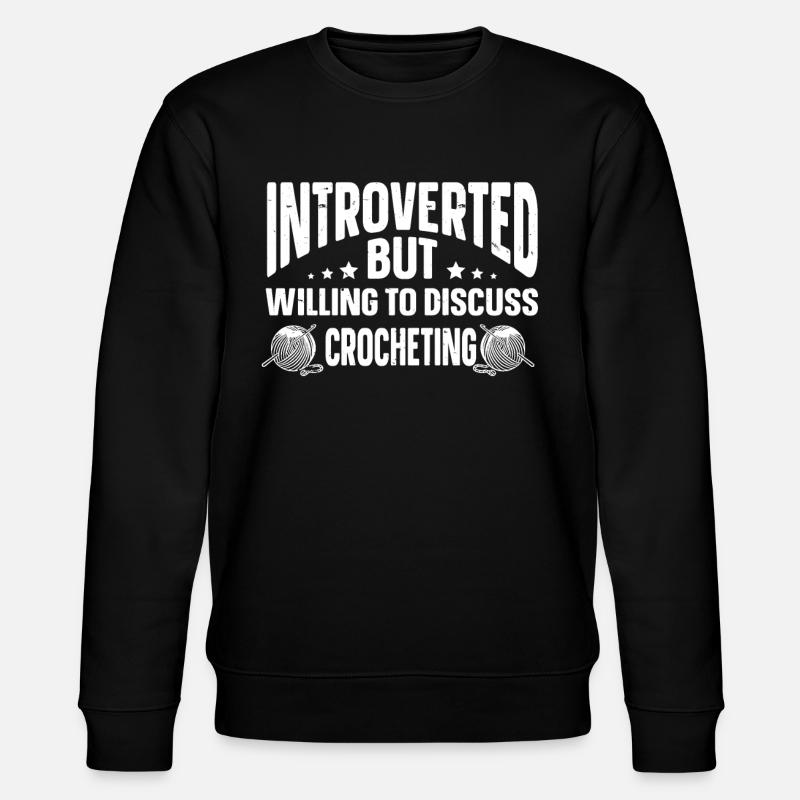 Fun Introvert Gifts - Stanley/Stella CHANGER Unisex Organic Sweatshirt - black