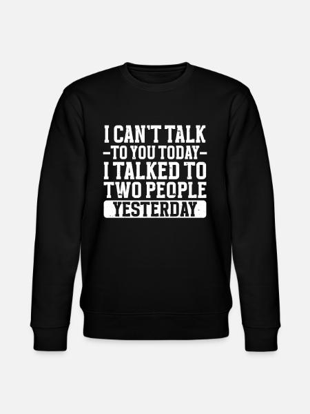 Fun Introvert Gifts - Stanley/Stella CHANGER Unisex Organic Sweatshirt - black