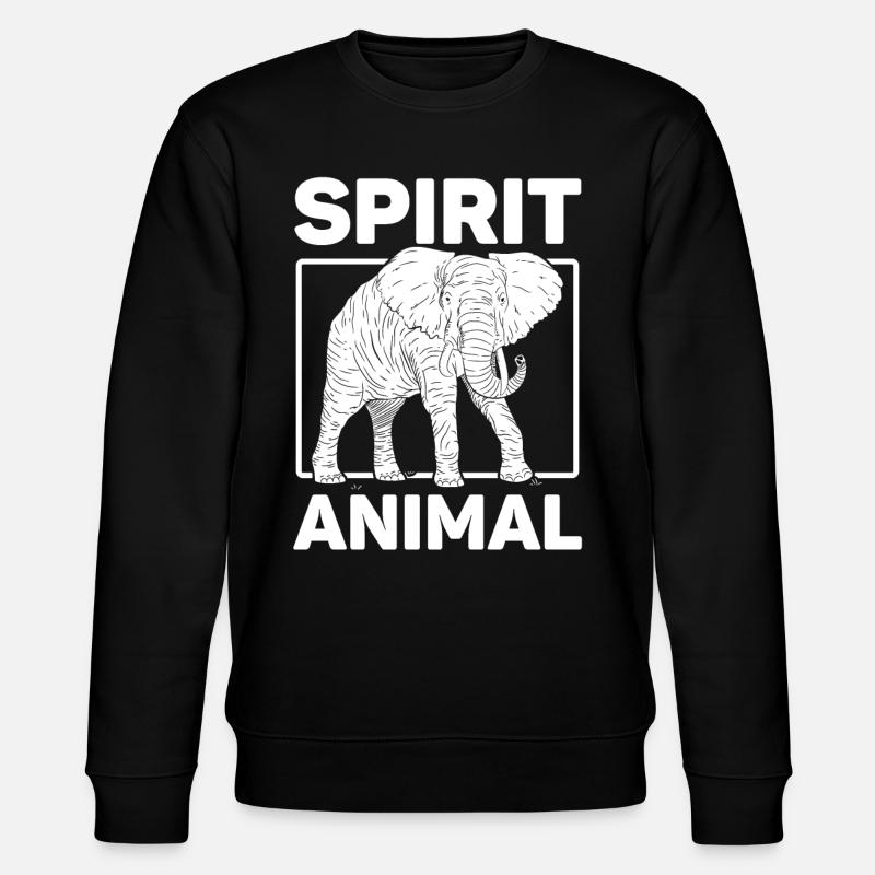 Conception d’animaux d’ d’éléphant rétro - Sweat bio CHANGER Stanley/Stella Unisexe - noir
