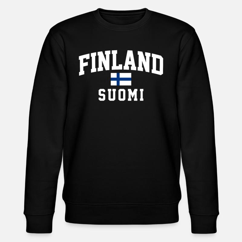 Unique Scandinavian art with - Stanley/Stella CHANGER Unisex Organic Sweatshirt - black