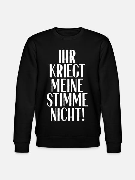Meine Stimme - Stanley/Stella Unisex Bio-Sweatshirt CHANGER  - Schwarz