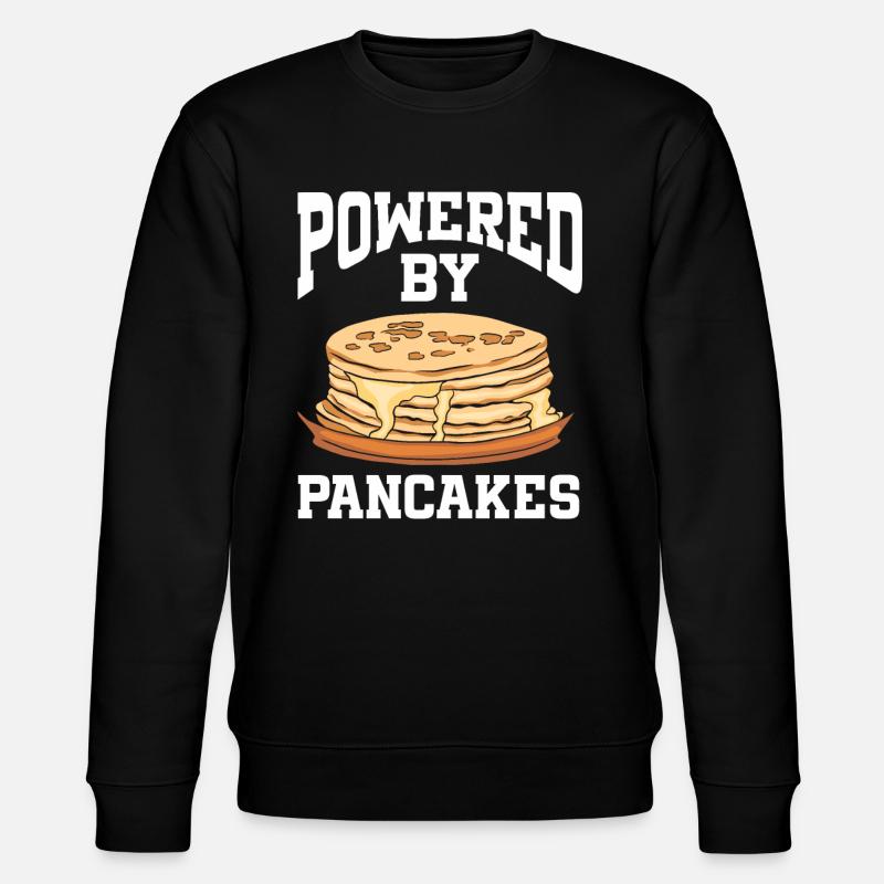 Powered By Pancakes - Stanley/Stella CHANGER Unisex Organic Sweatshirt - black