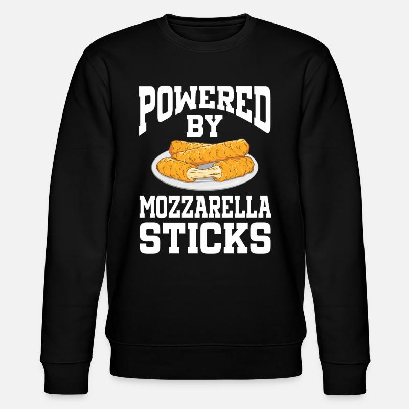 Powered By Mozzarella Sticks - Stanley/Stella CHANGER Unisex Organic Sweatshirt - black